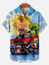 Men's Cartoon Funny Graphic Short Sleeve Hawaiian Shirt